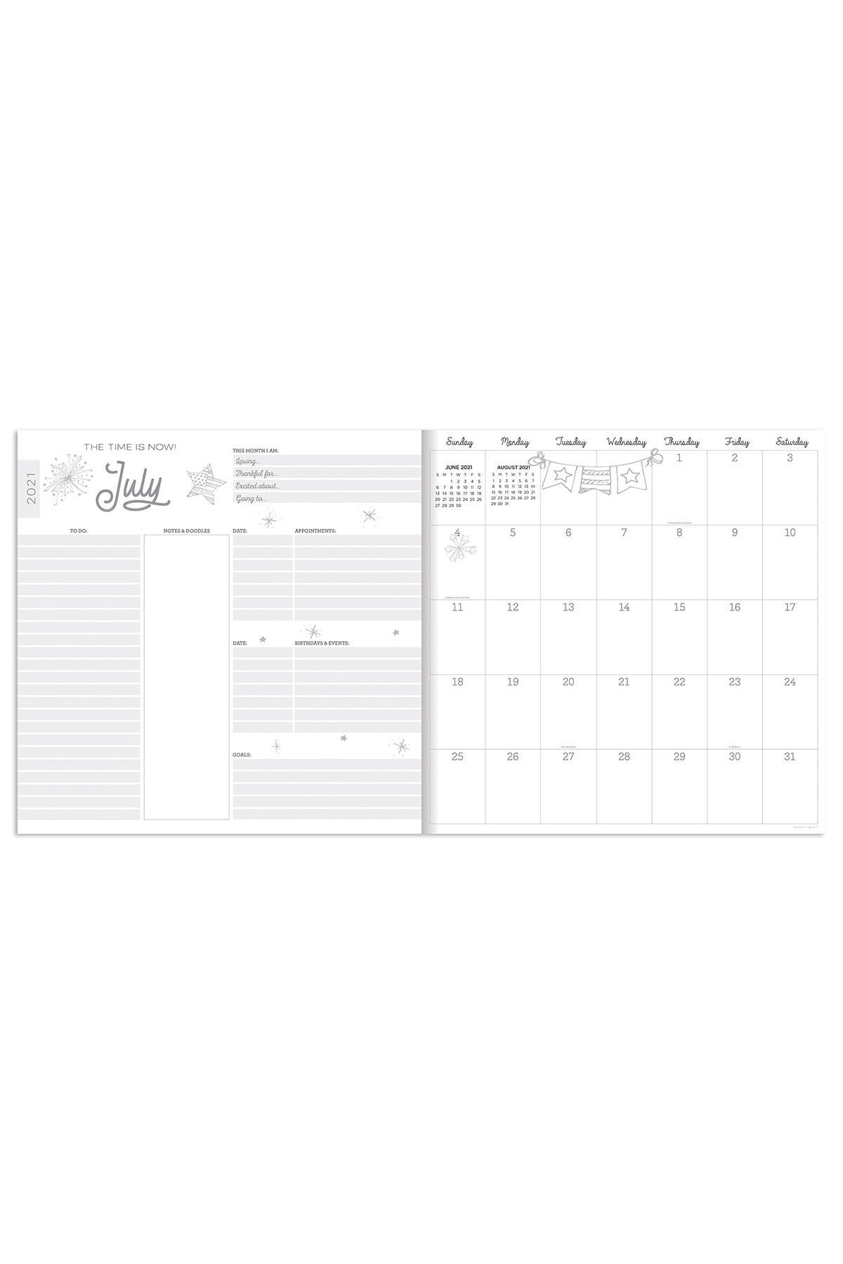 June 2021 All Bright Now Best Life Large 12x12 Monthly Planner July 2020